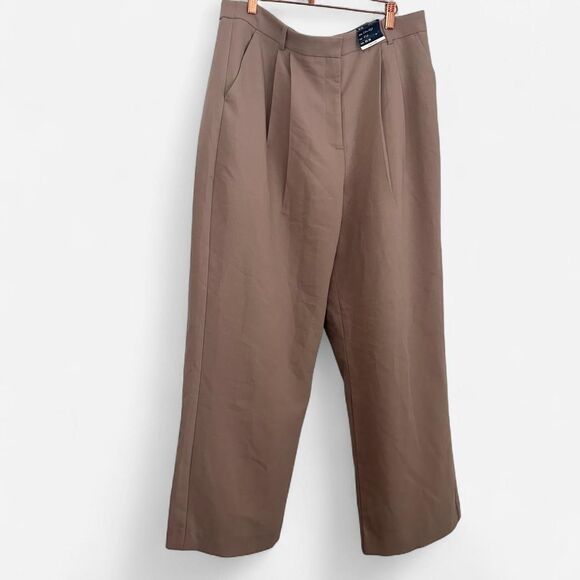 Abercrombie & Fitch Sloane Ultra High-Rise Wide Leg Curve Love Trousers 16 NWT - Picture 2 of 6